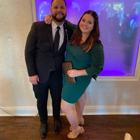 Michael Kors green third quarter length sleeve dress - Picture 6 of 6